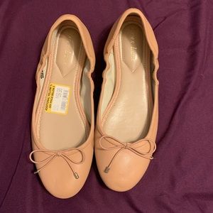 Essex Lane Blush Leather Flats - Size 8-1/2